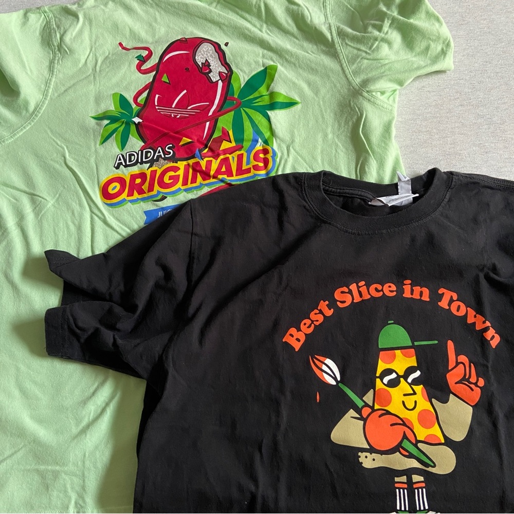 2 Rare Hard To Find Adidas T Shirts